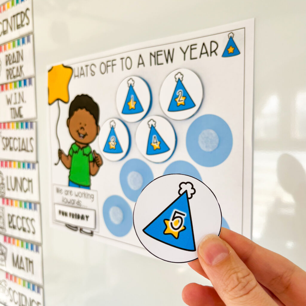 new year's incentive chart- importance of classroom rules