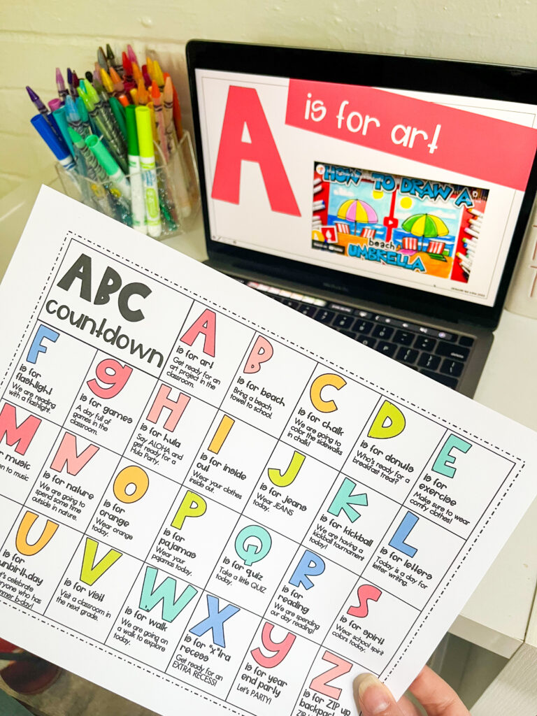 ABC Countdown - end of year activities
