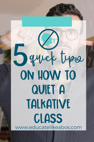 PIN 5 quick tips on how to quiet a talkative class man